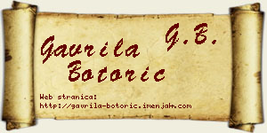 Gavrila Botorić vizit kartica